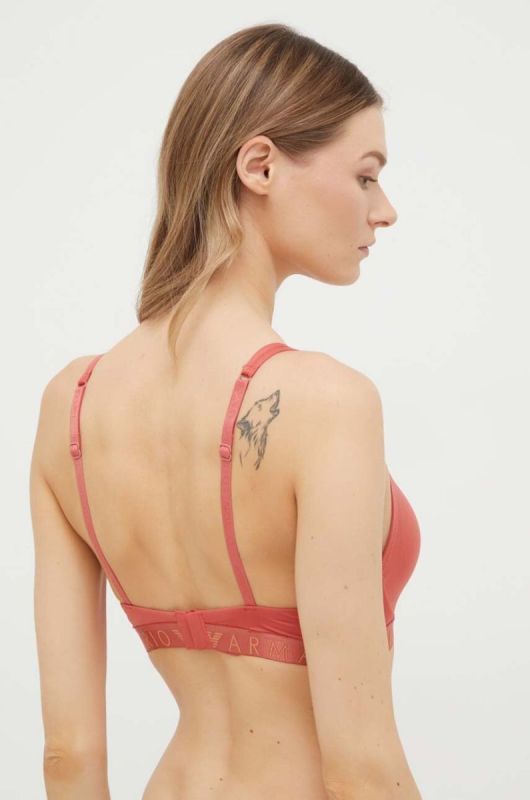 Бюстгальтер Emporio Armani Underwear колір рожевий однотонний (3351174) фото 2