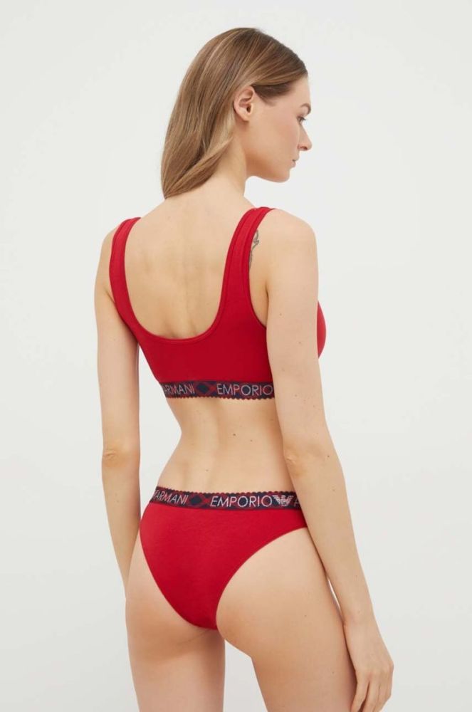 Набір: бюстгальтер і труси Emporio Armani Underwear колір червоний фото 2