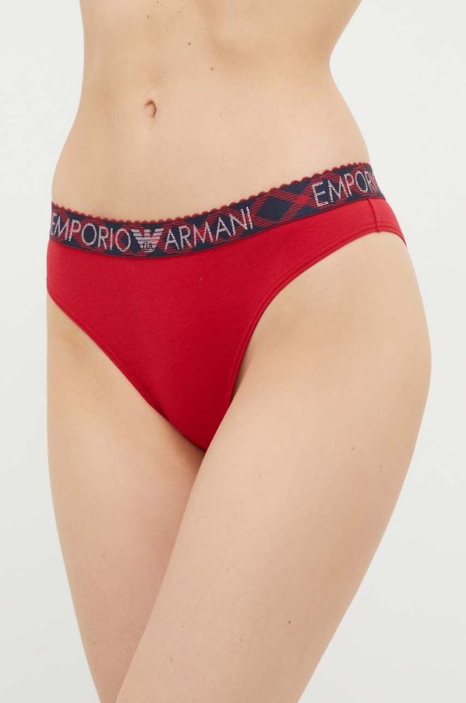 Набір: бюстгальтер і труси Emporio Armani Underwear колір червоний фото 4
