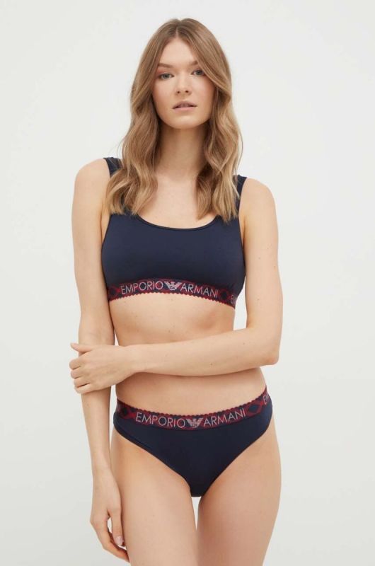 Набір: бюстгальтер і труси Emporio Armani Underwear колір синій