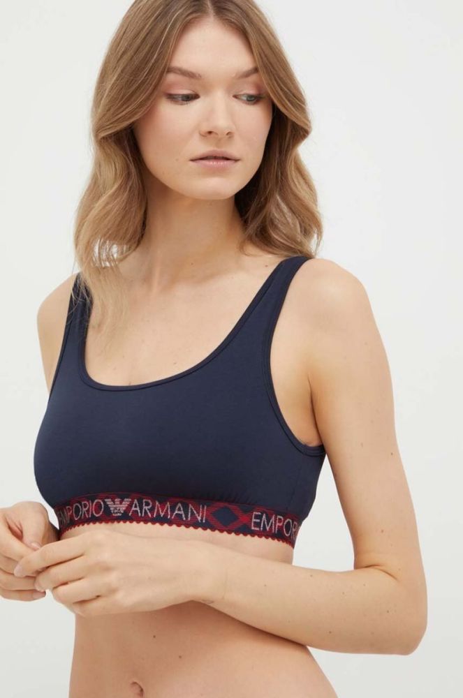 Набір: бюстгальтер і труси Emporio Armani Underwear колір синій фото 3