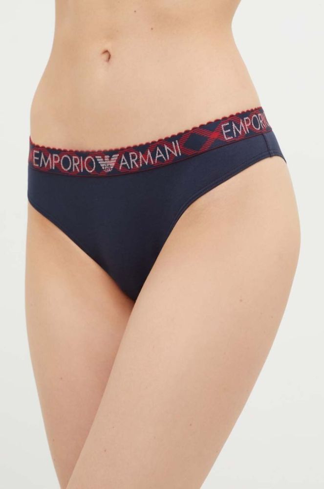 Набір: бюстгальтер і труси Emporio Armani Underwear колір синій фото 4