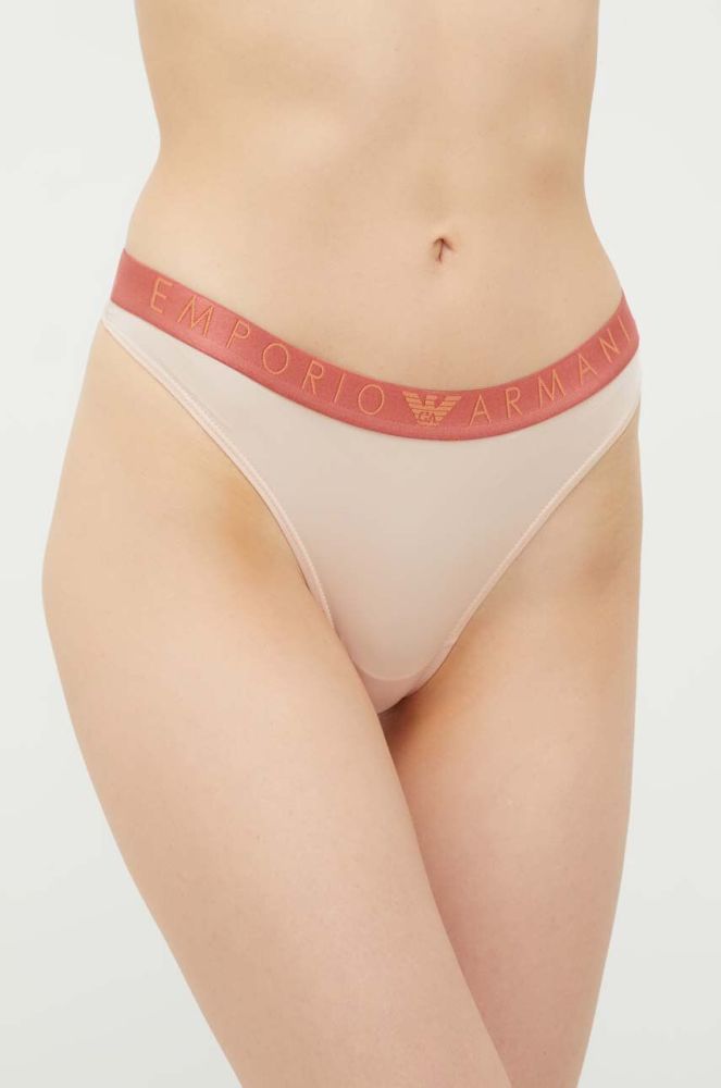 Стринги Emporio Armani Underwear колір бежевий (3353799)