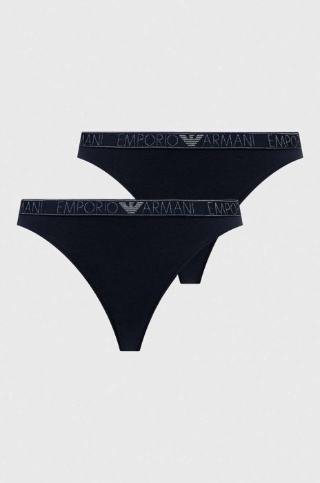 Стринги Emporio Armani Underwear 2-pack колір синій