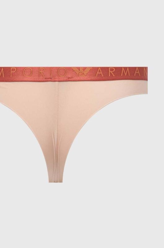 Бразиліани Emporio Armani Underwear 2-pack колір бежевий (3597228) фото 2