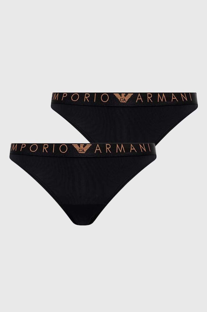 Бразиліани Emporio Armani Underwear 2-pack колір чорний