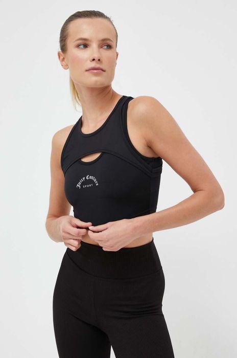 Спортивний бюстгальтер Juicy Couture Cruella колір чорний Спортивний бюстгальтер Juicy Couture Cruella колір чорний