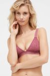 Бюстгальтер United Colors of Benetton колір рожевий мереживо однотонний