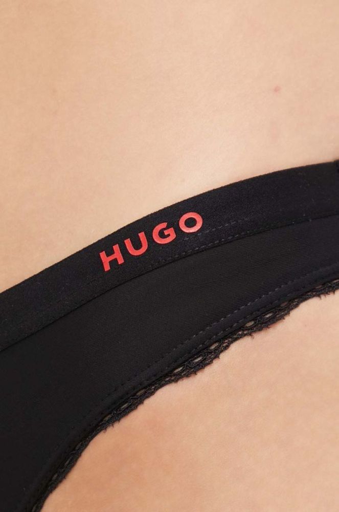 Стринги HUGO 3-pack колір чорний (3484978) фото 3