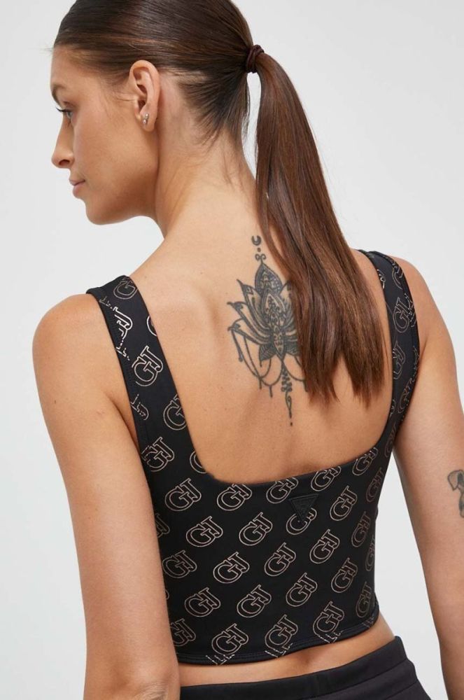 Спортивний бюстгальтер Guess колір чорний візерунок (3608994) фото 3