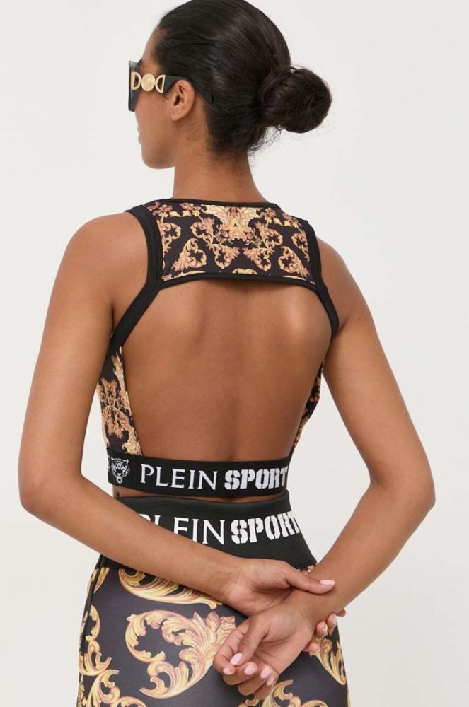 Топ PLEIN SPORT колір чорний фото 3