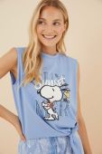Бавовняна піжама women'secret Snoopy з бавовни 3136931 колір блакитний