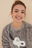 Піжама women'secret Snoopy жіноча колір сірий 3136020