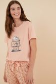 Бавовняна піжама women'secret Snoopy колір помаранчевий з бавовни 3136015