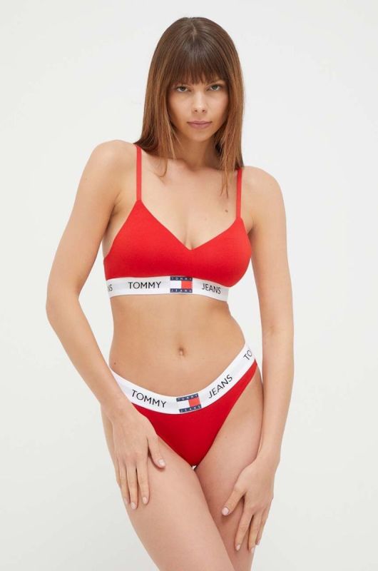 Бюстгальтер Tommy Jeans колір червоний однотонний (3485046) фото 2