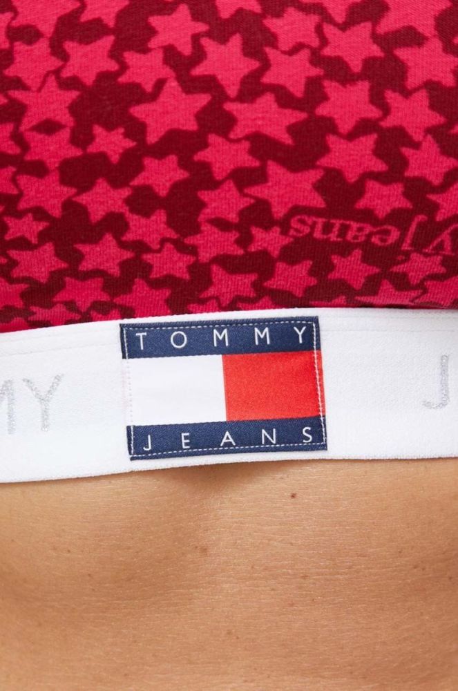 Бюстгальтер Tommy Jeans колір рожевий візерунок фото 4