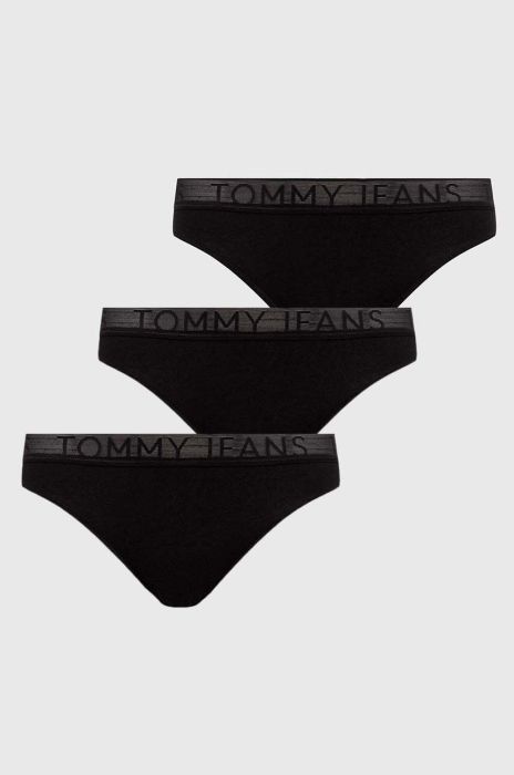 Труси Tommy Jeans 3-pack колір чорний