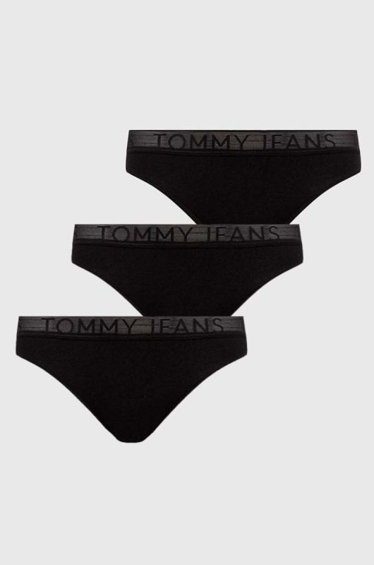 Труси Tommy Jeans 3-pack колір чорний