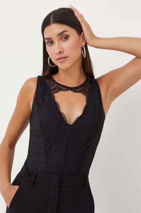 Боді Morgan жіночі колір чорний однотонна