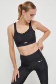 Спортивний бюстгальтер Mizuno колір чорний однотонний