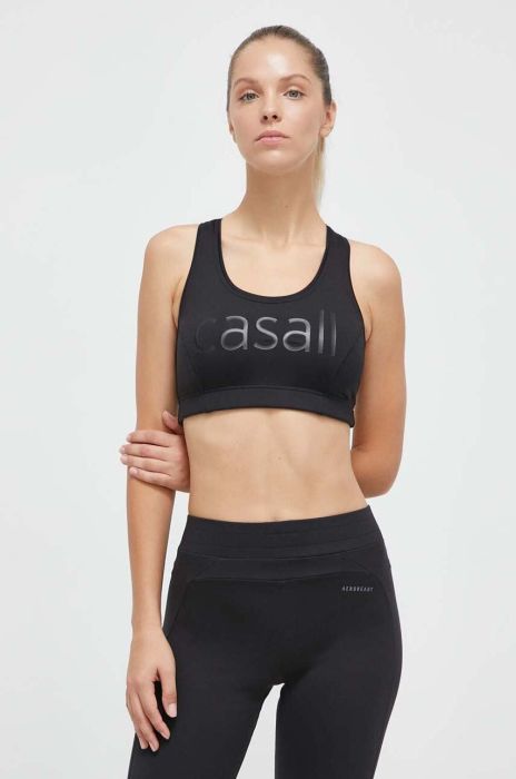 Спортивний бюстгальтер Casall Iconic колір чорний Спортивний бюстгальтер Casall Iconic колір чорний