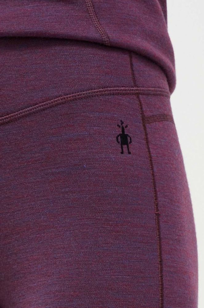Функціональні легінси Smartwool Classic Thermal Merino колір фіолетовий фото 4