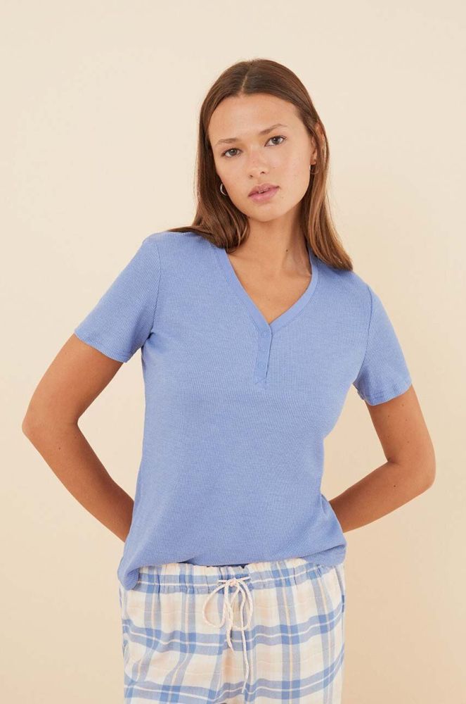 Піжамна футболка women'secret Mix & Match 3276606 колір блакитний