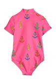 Суцільний дитячий купальник Mini Rodini колір рожевий (3268657)