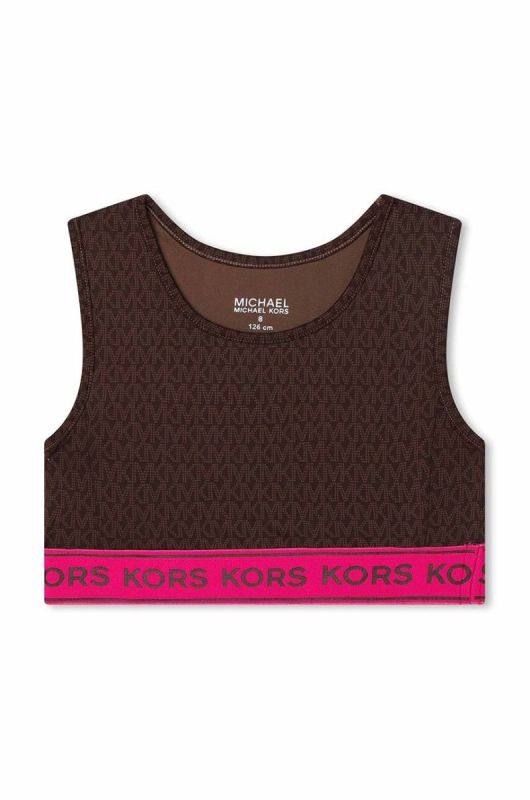 Дитячий спортивний бюстгальтер Michael Kors колір коричневий (3449849)