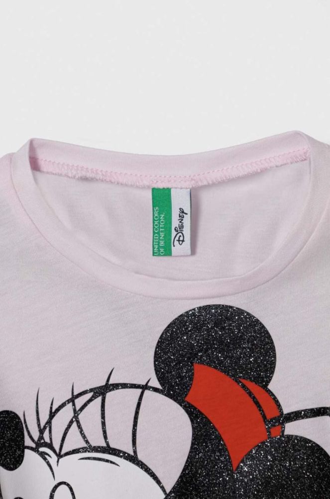 Дитяча піжама United Colors of Benetton колір рожевий з принтом (3418389) фото 3