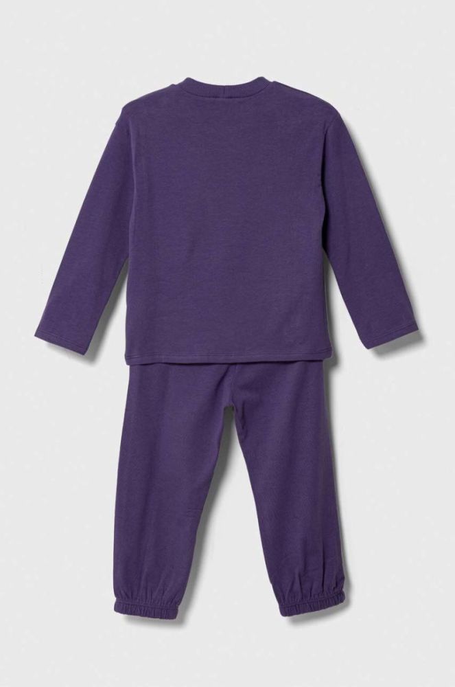 Дитяча піжама United Colors of Benetton колір фіолетовий з принтом фото 2