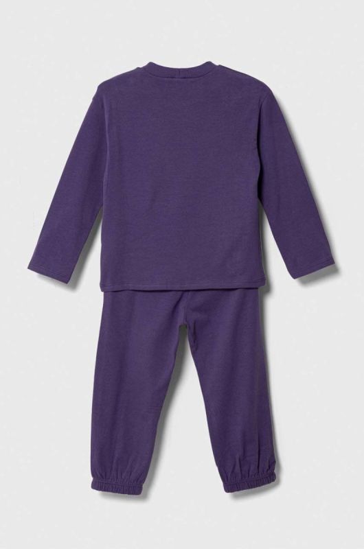 Дитяча піжама United Colors of Benetton колір фіолетовий з принтом фото 2