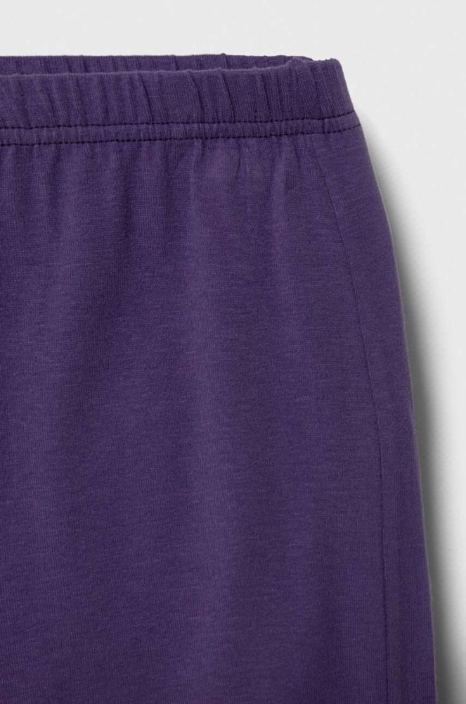 Дитяча піжама United Colors of Benetton колір фіолетовий з принтом фото 3