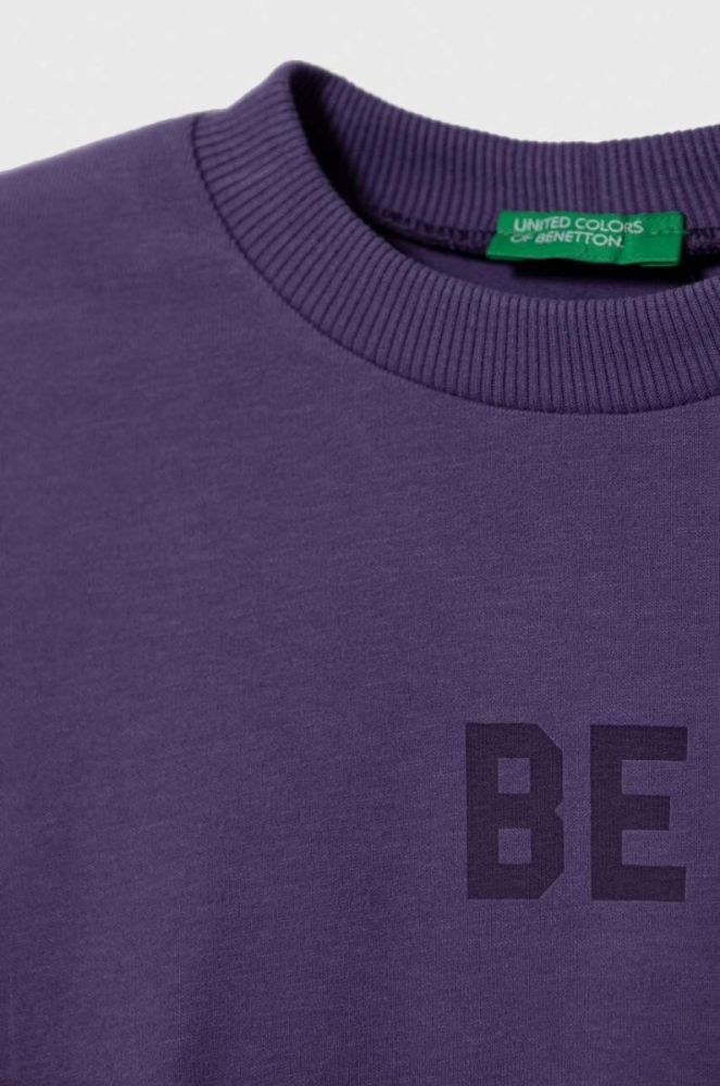 Дитяча піжама United Colors of Benetton колір фіолетовий з принтом фото 4