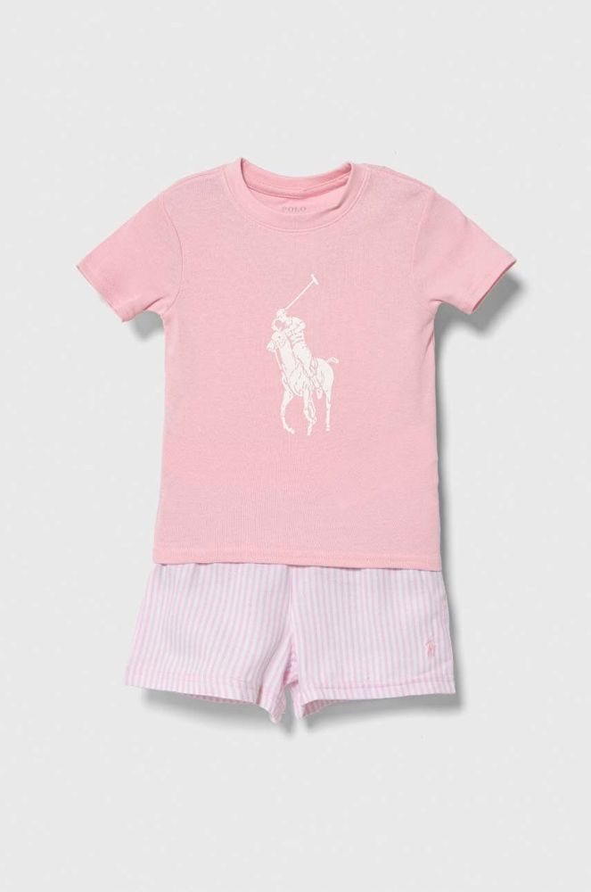 Дитяча піжама Polo Ralph Lauren колір рожевий візерунок (3584994)