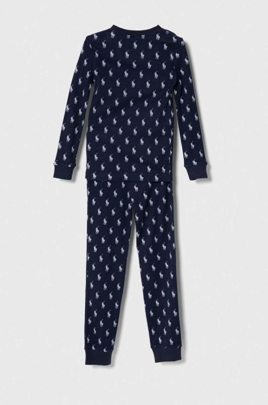Дитяча бавовняна піжама Polo Ralph Lauren колір синій візерунок (3584961) фото 2