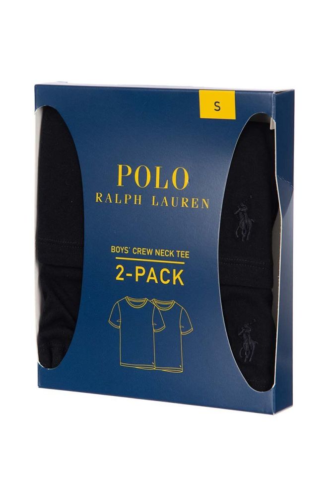Піжама Polo Ralph Lauren 2-pack колір чорний однотонний
