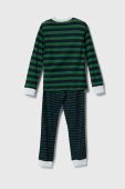 Дитяча піжама United Colors of Benetton колір зелений візерунок