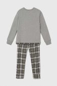 Дитяча бавовняна піжама United Colors of Benetton колір сірий візерунок (3653408)