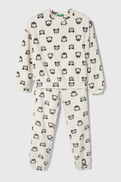 Дитяча піжама United Colors of Benetton колір бежевий візерунок (3683466)