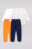 Дитяча бавовняна піжама zippy 2-pack з принтом колір барвистий