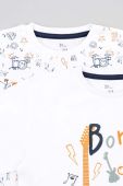 Дитяча бавовняна піжама zippy 2-pack з принтом колір барвистий