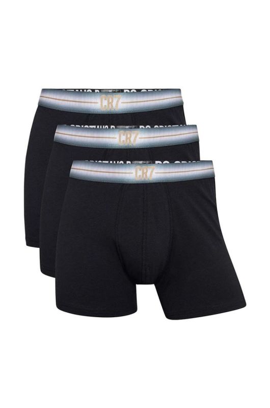 Бавовняні боксери CR7 Cristiano Ronaldo 3-pack колір чорний