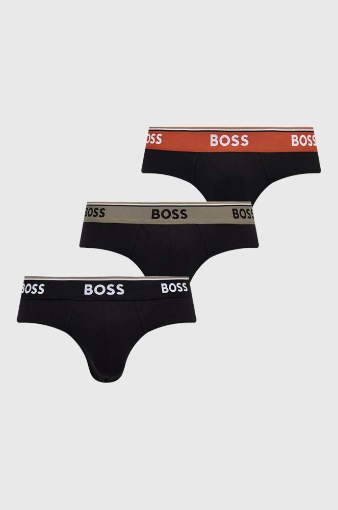 Сліпи BOSS 3-pack чоловічі колір чорний (3351198)