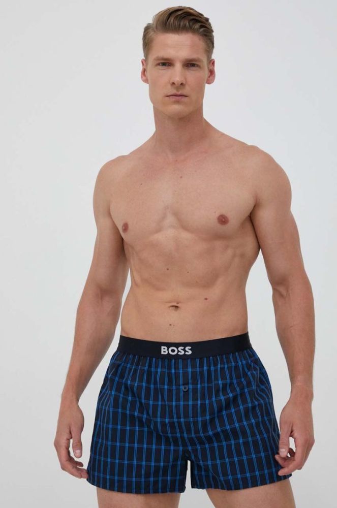 Бавовняні боксери BOSS 2-pack колір темно-синій (3287911) фото 3