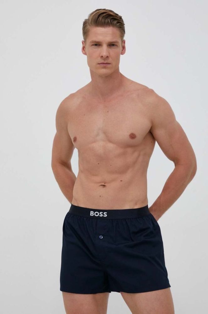 Бавовняні боксери BOSS 2-pack колір темно-синій (3287911) фото 4