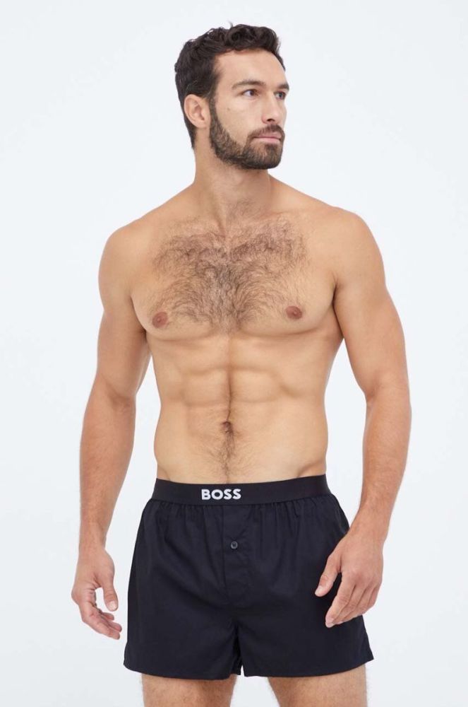 Бавовняні боксери BOSS 2-pack колір бордовий фото 2