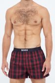 Бавовняні боксери BOSS 2-pack колір бордовий