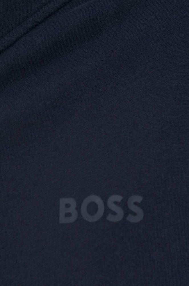 Бавовняний халат BOSS колір темно-синій (3302561) фото 5