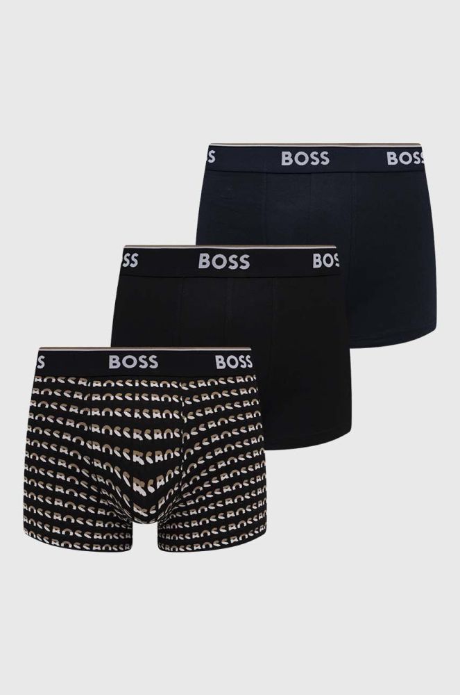Боксери BOSS 3-pack чоловічі колір чорний (3353839)